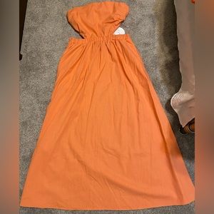 Strapless cutout dress from Petal and Pup. Little tight on my 36DD chest.